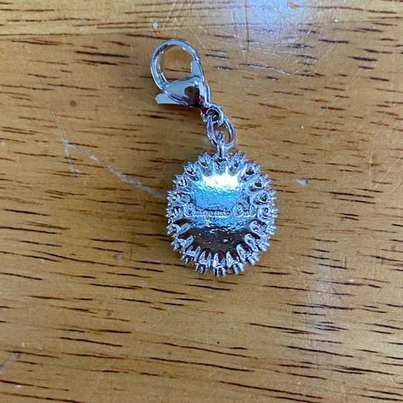 Origami Owl Aqua Swarovski Crystal Silver Dangle NWOT - Picture 2 of 3